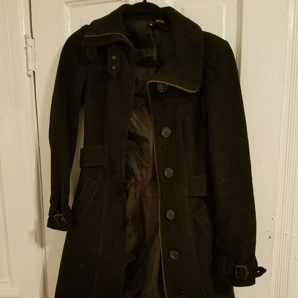 Black pea coat inspired